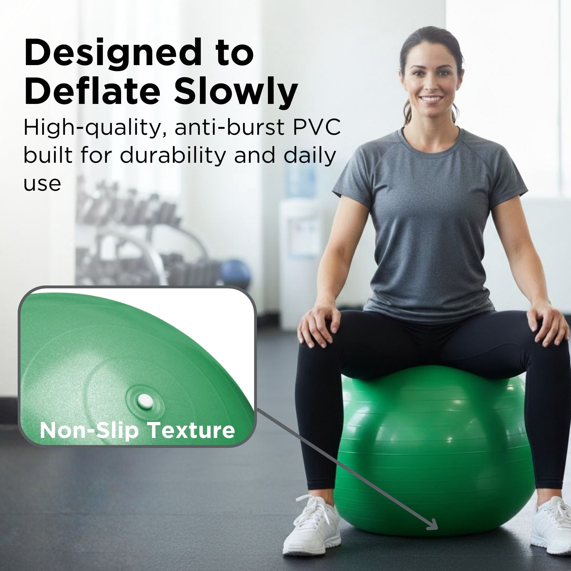 THERABAND Pro Series Stability Ball, 65 cm, Green, 1 Pack