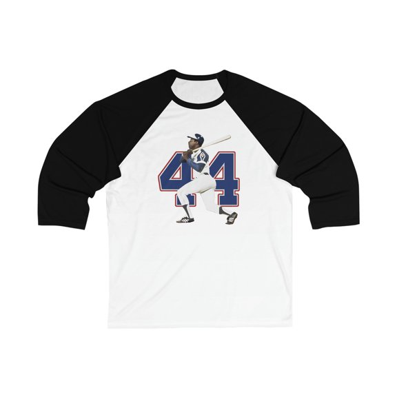 Hank Aaron #44 3/4 Sleeve Baseball Shirt