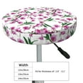 thumbnail image 4 of Balery Orchids Flowers Fundas de asiento para taburete de bar redondo de tela de terciopelo ajustables que protegen de arañazos y manchas para sillas de 14 a 17 pulgadas.-12 inch, 4 of 7