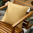 thumbnail image 3 of TOWN & COUNTRY TERRA Alara Ribbed Texture Handcrafted Indoor Outdoor Decorative Pillow, 100% Recycled Materials, UV Fade Resistant, Water Repellent, Yellow/Ivory, 20"x20", 3 of 9
