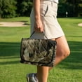 thumbnail image 2 of Xoenoiee Hunting Camo Print Golf Cart Seat Covers, Universal Golf Cart Seat Towel Blanket with 4 Front Pockets & Nonskid Bottom Fits for Club Car 2 Person Seats Golf Carts, 2 of 7