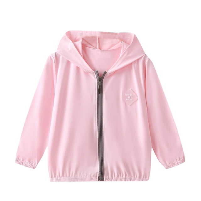 Posijego Veste de Protection Solaire pour Enfants Garçons Filles Zip up Chandail à Capuchon Chemises Rafraîchissantes d'Été Course Randonnée