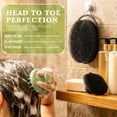thumbnail image 3 of purefest 3-Piece Silicone Scrubber Set for Body, Hair, and Face - Exfoliating Shower Kit, Green/Black, 3 of 6
