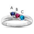 thumbnail image 2 of Finest GoldXMR10-3W-7 14K White Gold Polished 3-Stone Mothers Ring Mounting - Size 7, 2 of 5