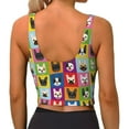 thumbnail image 3 of Vsdgher Colorful Bulldog Print Women Sleeveless Athletic Tank Top Built-in Bra Camisole Sports Vest for Yoga Running Fitness Exercise with Removable Pads, 3 of 8