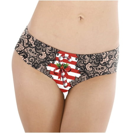 

Womens Lingerie Sexy Sexy Lingerie For Women Women Fashion Breathable Sexy Christmas Digital Printed Panties Briefs Black