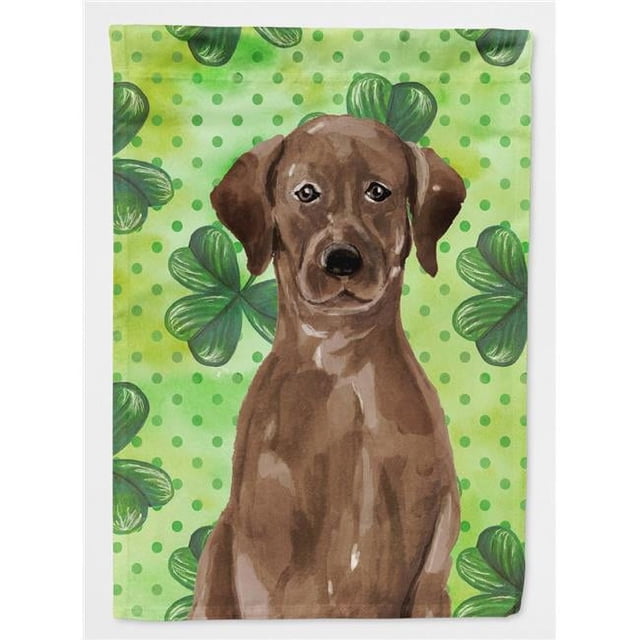 Carolines Treasures BB9540GF Chocolate Labrador St.Patricks Flag Garden Size