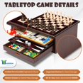 thumbnail image 4 of Set de juego de mesa Bundaloo 10 en 1 clásico de madera con almacenamiento, 4 of 8