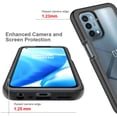 thumbnail image 5 of OnePlus Nord N200 5G Case with Glass Screen Protector, Dteck Full Coverage Rugged Shockproof Case Transparent Clear Hard Back Protective Cover for OnePlus Nord N200 5G 2021, Black, 5 of 6