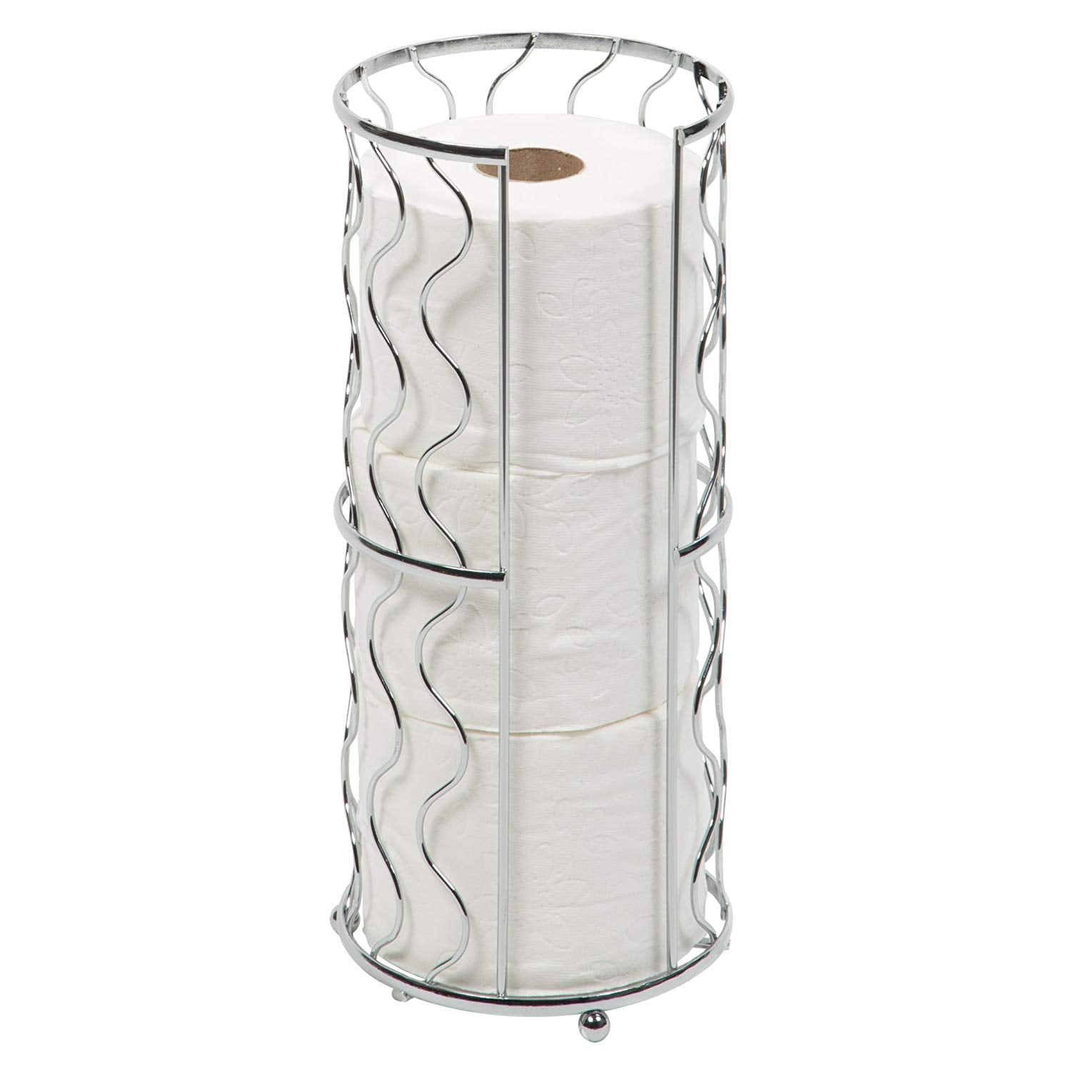 Toilet Paper Storage Reserve Free Standing Modern Bathroom Space Saver