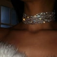 thumbnail image 2 of HAHDAXIA Multi Layered Rhinestone Choker Necklace for Women Sparkly Crystal Necklace Wedding Jewelry Prom Accessories, 2 of 7