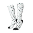 thumbnail image 2 of Fotbe Hand Drawn Turtle print Women's Men's Novelty Crew Socks Cotton Socks Knee High Socks for Walking,Running,Nurses,Pregnancy, 2 of 9