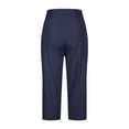 thumbnail image 5 of Dressy Capri Pants for Women Stretch High Waisted Crop Work Pants Summer Casual Capris Slacks Yoga Trousers Dress Pant Navy XXL, 5 of 7