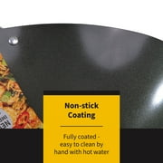 Ken Hom Excellence Non Stick Wok Pan, 12.2 Black Carbon Steel