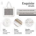 thumbnail image 4 of Yiaed Black and White Checkerboard Print Fluffy Shoulder Bag Plush Bags Women Ladies Tote Bag Fluffy White Furry Purse Handbag for Autumn and Winter, 4 of 7