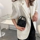 thumbnail image 4 of Bolsa de hombro de cuero PU para mujerminide cadena sólida a la moda (negro) Likrtyny Para Estrenar, 4 of 9