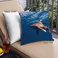 thumbnail image 1 of Ahgly Company Coussin d'Extérieur Animaux Requin, 18 Pouces par 18 Pouces, 1 of 6