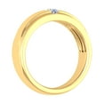 thumbnail image 2 of 1/5 Carat Channel Set Unisex Diamond Solitaire Wedding Ring Band in 14K Yellow Gold (Ring Size 10.25), 2 of 6