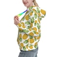 thumbnail image 2 of Fotbe Pineapple Pattern Womens Long Sleeve Hoodie, Pullover Hooded Sweatshirt, Kangaroo Pocket Hoodie with Eye-catching Drawstrings-Medium, 2 of 7