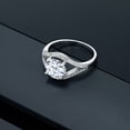 thumbnail image 4 of Gem Stone King 2.50 Cttw Round White Zirconia Ring for Women | 925 Sterling Silver | Wedding Engagement Anniversary Promise Ring for Women | Available in Size 5, 6, 7, 8, 9 | Size 5, 4 of 4