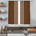 thumbnail image 5 of Brown White Stripe Sheer Curtains 84 Inches Long, Modern Rustic Vertical Striped Light Filering Curtains, Breathable Simi Curtain Privacy Drapes for Living Room Bedroom Lightweight Window Treatment, 5 of 9