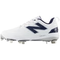thumbnail image 2 of New Balance Womens FUSEv5 Low Metal Softball Cleats White/Navy 9.5, 2 of 5