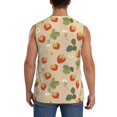 thumbnail image 4 of Xecao Floral Strawberr Print Men's Tank Top: Sleek Sleeveless Tee for Casual Sports and Beach Occasions-3X-Large, 4 of 7