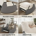 thumbnail image 4 of BeesClover Soft Corduroy Rocking Recliner Chair for Adults – Adjustable High Backrest & Footrest – Sturdy Steel Frame, Side Pocket – Modern Accent Lounge Chair for Living Room, Bedroom, 4 of 8