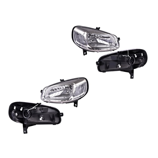 Par de FAROS UNO 2015 al 2019 FIAT DEPO Manual Fondo Cromado