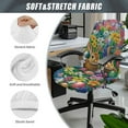 thumbnail image 5 of Renewold Easter Rabbit Eggs Flowers Stretch Office Chair Cover for Desk Computer Chair Removable Boss Rotating Office Chair Slipcover Protective High Back Chair Slipcover, S, 5 of 7