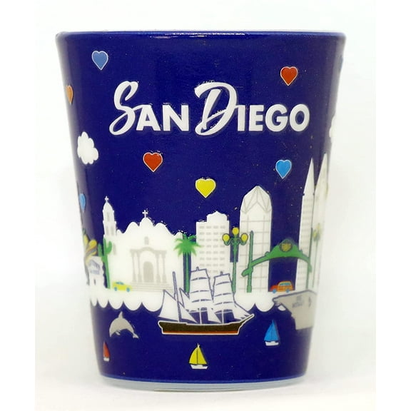 San Diego California Midnight Shot Glass