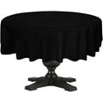 thumbnail image 1 of 100% Pima Cotton Table Cloth Beautiful & Decorative Great for Buffet Table, | Round Tablecloth ( 90-Inch Round, Black)., 1 of 4
