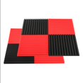 thumbnail image 1 of 2 uds rojo/negro absorbe eco espuma acústica Panel cuña estudio insonorización azulejos de pared, 1 of 5