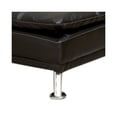 thumbnail image 4 of Modern Style Leatherette Chaise in Black, 4 of 5