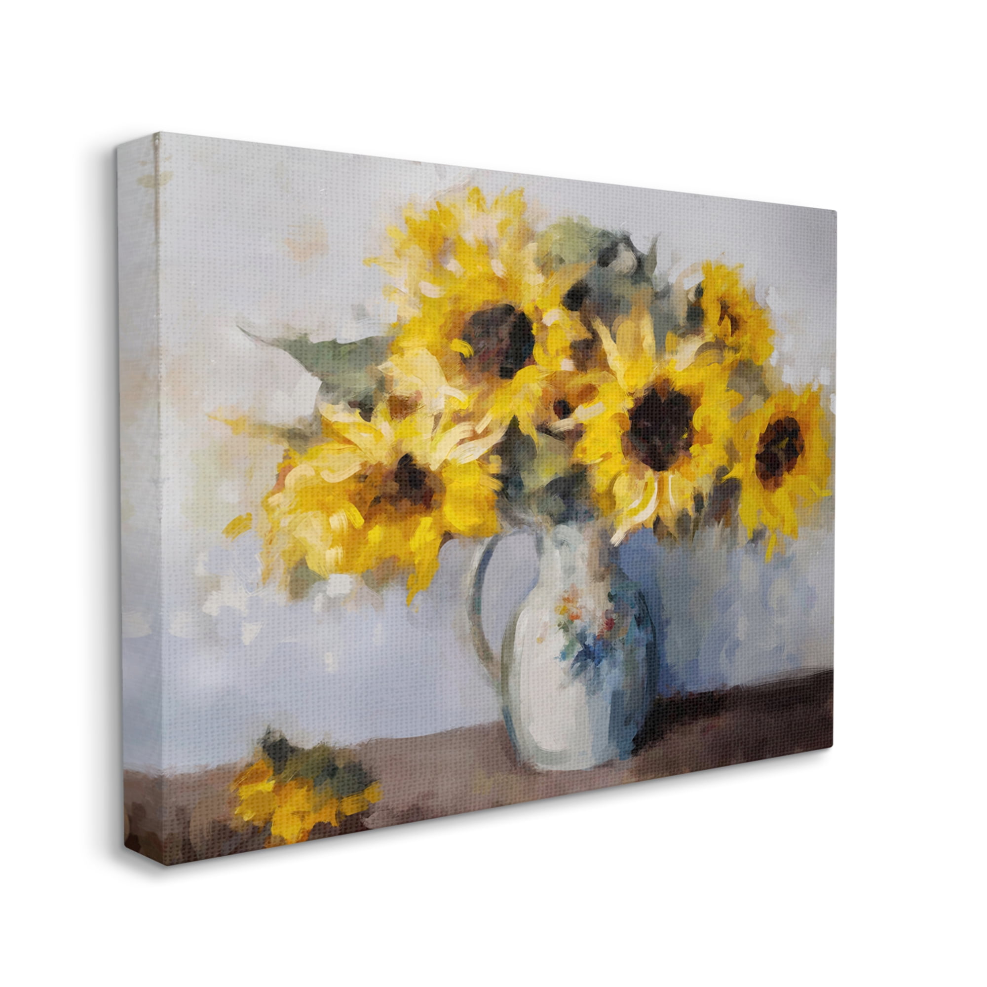 Stupell Industries Traditional Sunflower Bouquet Botanical & Floral Painting Gallery Wrapped Canvas Art Print Wall Art, 40 x 30