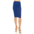 thumbnail image 2 of Women's High Waist Knee Length Pencil Skirt, Techno Crepe Classic Office Style, 2 of 6