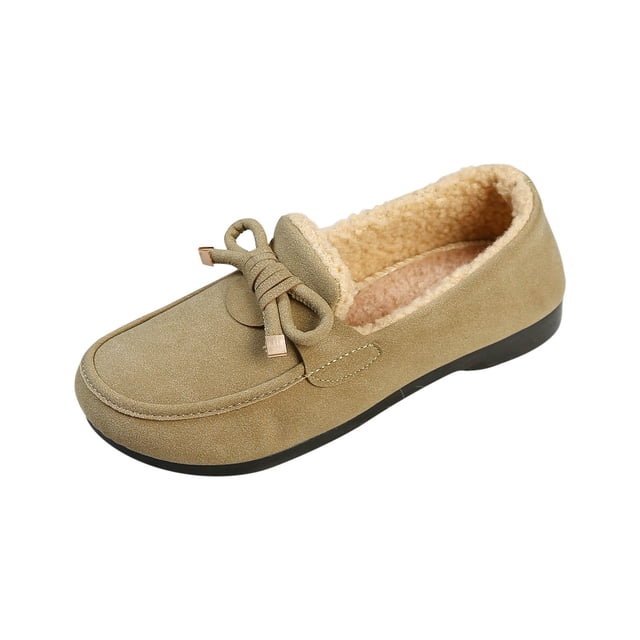 Zapatillas de casa para mujer, cálidas y afelpadas, de espuma para interiores y exteriores, para correr, botas vaqueras.