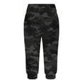 thumbnail image 4 of Capri Sweatpants for Women Summer Casual Outdoor Pull-Up Camo Print Joggers Trousers with Pocket Wide Leg Workout Pants, Multicolor, XXL, 4 of 6