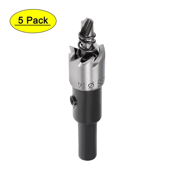 Unique Bargains 4 Pcs 14mm HSS Drill Bit Hole Saw for Metal Alloy Wood