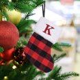 thumbnail image 1 of xihome Calcetn navideño de lana tejido a mano con bolsa de regalo para dulces y letras bordadas, ideal para decorar la repisa de la chimenea., 1 of 6