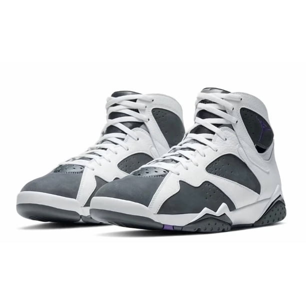 Ni - ke Ni - ke Air Jordan 7 Retro Flint White/Varsity Purple Leather Men's Sneakers 12