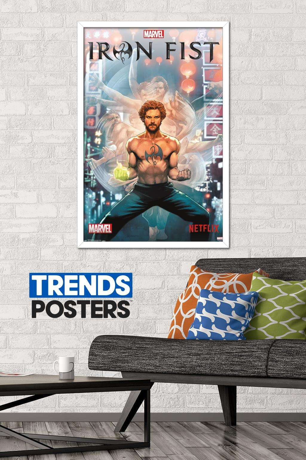 Marvel Comics TV - Iron Fist - Stance Wall Poster, 22.375" x 34", Framed