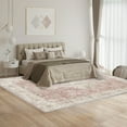 thumbnail image 4 of 6’x9’Washable Area Rugs for Living Room Non Slip Low Pile Vintage Carpets Pink, 4 of 7