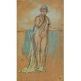 thumbnail image 2 of Whistler, James McNeill 10x14 Gold Ornate Wood Framed with Double Matting Museum Art Print Titled - The Purple Cap A Note In Green And Violet 1870s, 2 of 4