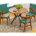 thumbnail image 5 of Recaceik Mid Century Modern Aesthetic Round Dining Table, Walnut, 5 of 11