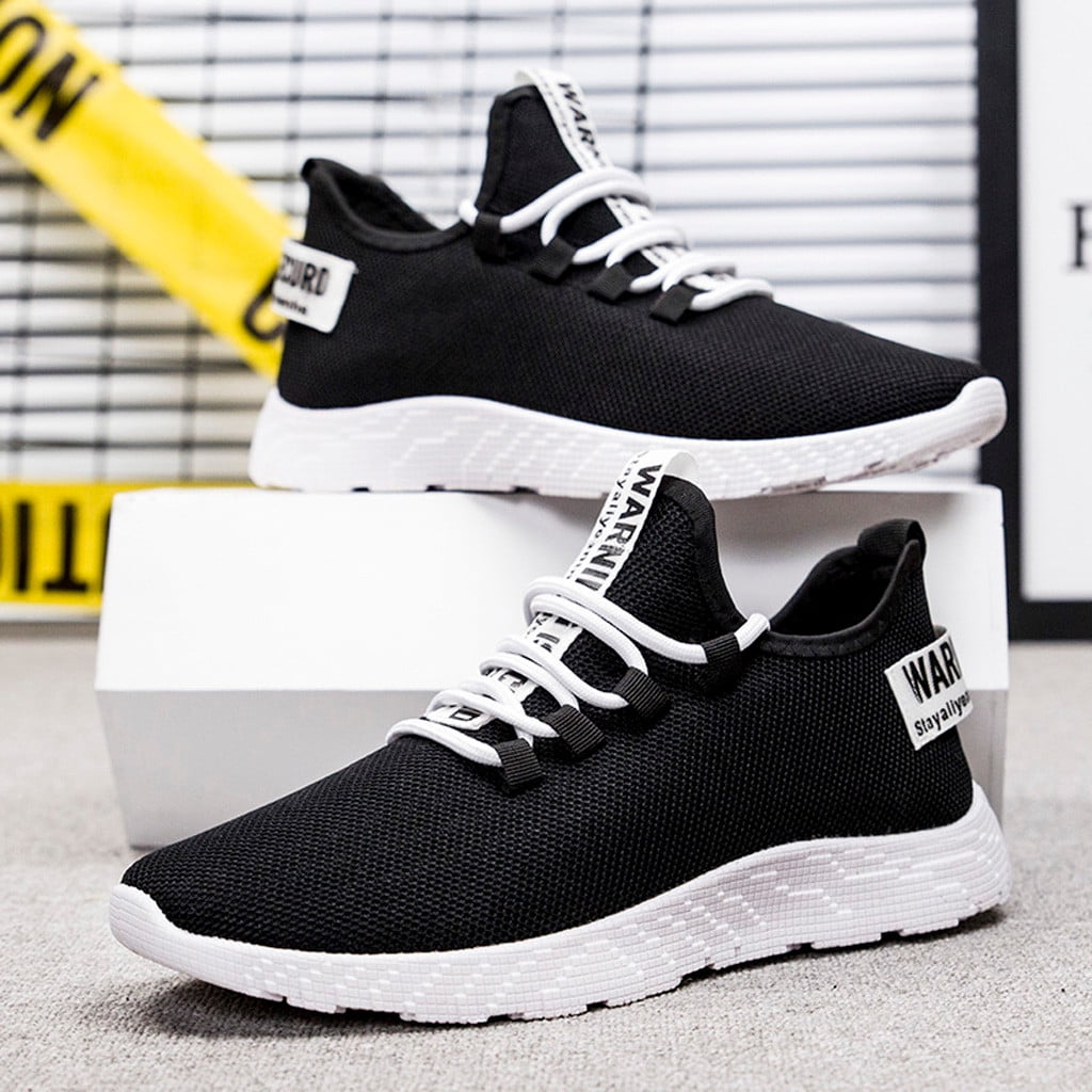 WNVMWI Mens Shoes Black Sneakers Mens Work Shoes New Men's Weaving Running Shoes Tourist Shoes Leisure Sports Shoes Non Slip Work Shoes Fashion Sneakers Walking Shoes Size 43