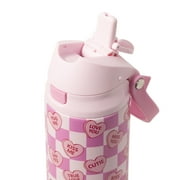 TAL 24oz Stainless Steel 2-in-1 Water Bottle with Straw and Chug Lid, Candy Hearts