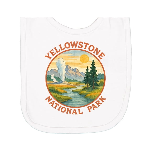 Inktastic Yellowstone National Park Vintage Design Newborn Bib