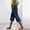 01 Dark Blue, variant on Weiqiqre Capri Pants for Women Cotton Linen Drawstring Elastic Waist Loose Wide Leg Cropped Pants with Pockets