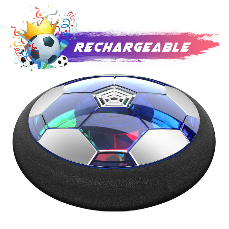 Hover Soccer Ball, Kids Indoor Air Soccer Ball LED Light up, Power Kick  Disc Fun with Foam Bumper, Gift For Boys Girls 